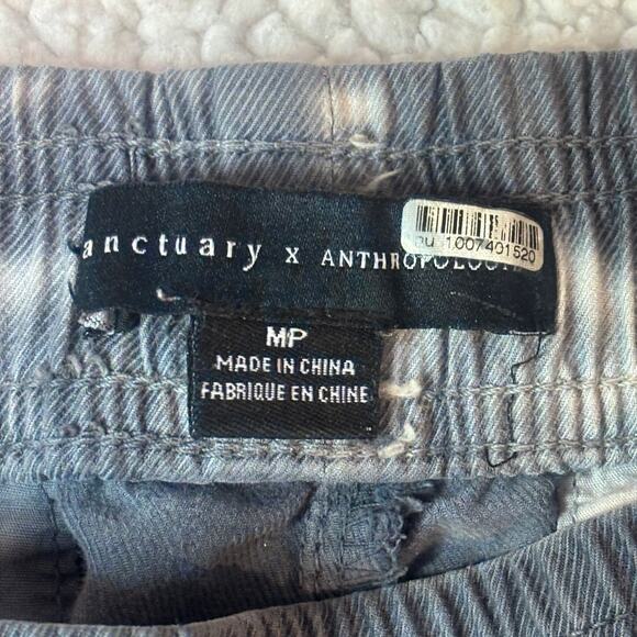 Sanctuary x Anthropologie Pants Womens MP Blue Carefree Tie-Dye Cargo Casual - Picture 3 of 9